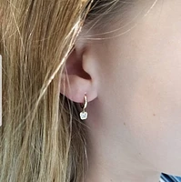 Mother Pearl Butterlfy Huggie Earrings