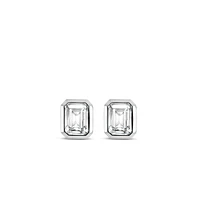 Clear Gem Stud Earrings