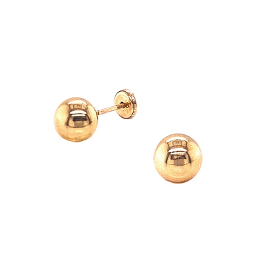 7MM Full Ball Stud Earrings