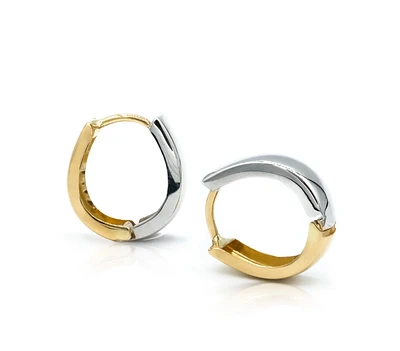 Reversible 12MM Huggie Earrings
