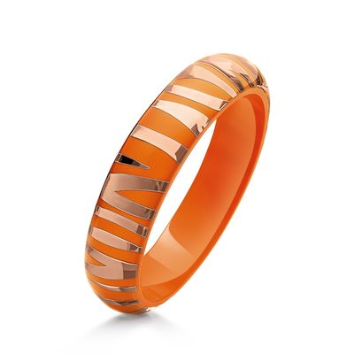 Orange Zebra Bangle