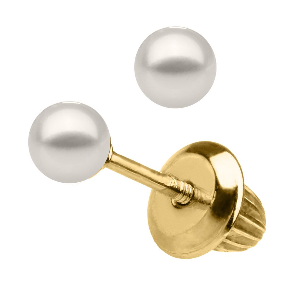 Pearl 3MM Kids Stud Earrings