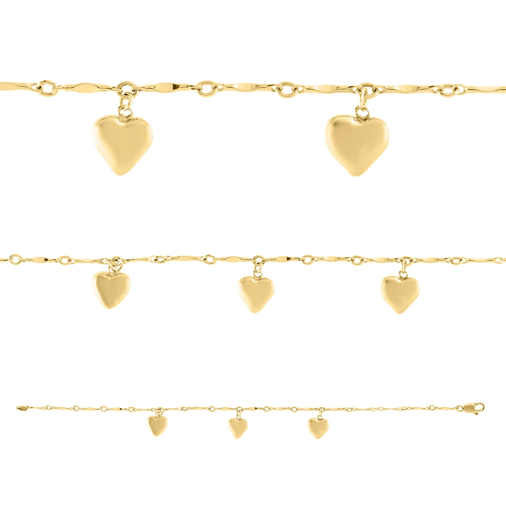 Dangling Hearts Bracelet