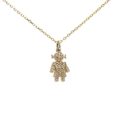 Petit Girl Gold Diamonds Necklace