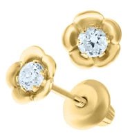 Zirconia Flower Kids Stud Earrings