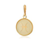 Pisces Zodiac Golden Pendant