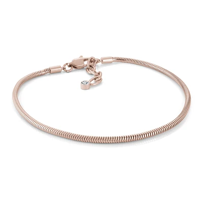 Rose Steel Snake Bracelet