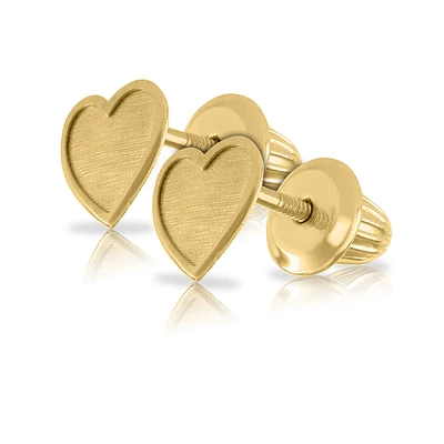 Heart Matte Design Earrings