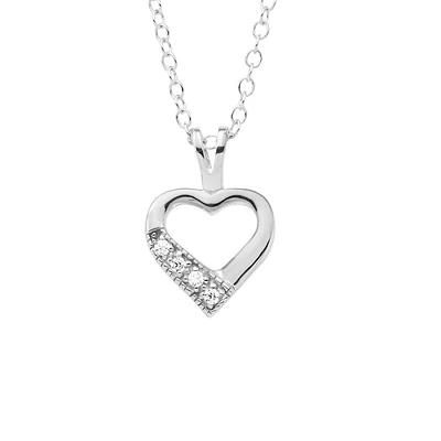 Silver Heart Kids Necklace