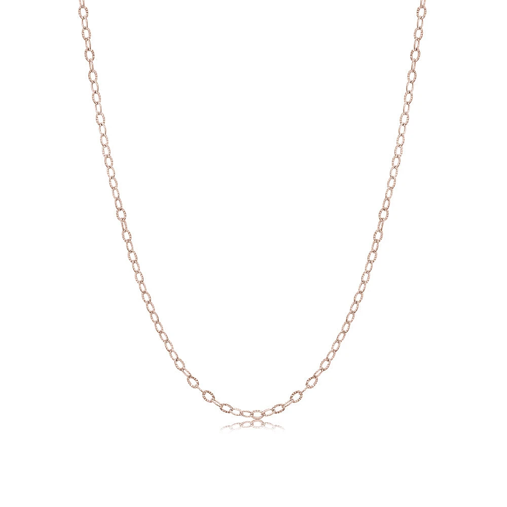 2.2mm Diamond Cut Rolo Rose IP Steel Chain
