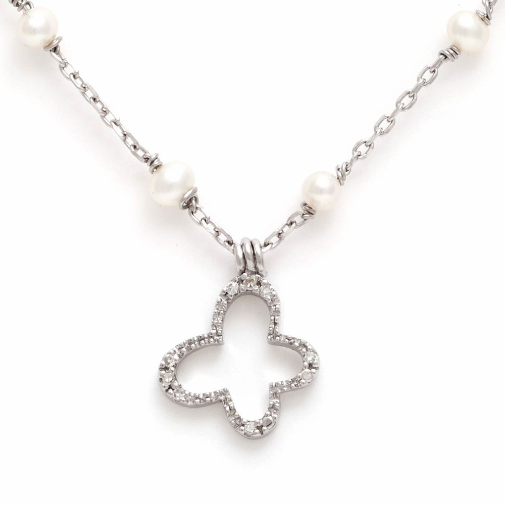 Butterfly Pearl Necklace