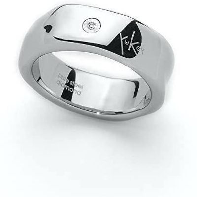 Steel and Diamond Ring