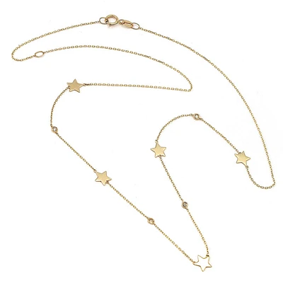 Five Star Diamond Stations Necklace