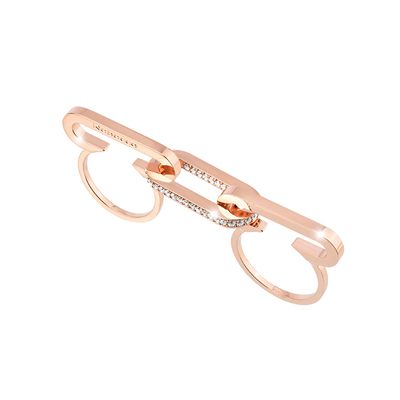 Stockholm Rose Two Finger Ring