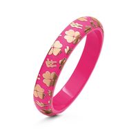 Pink Thin Clover Bangle