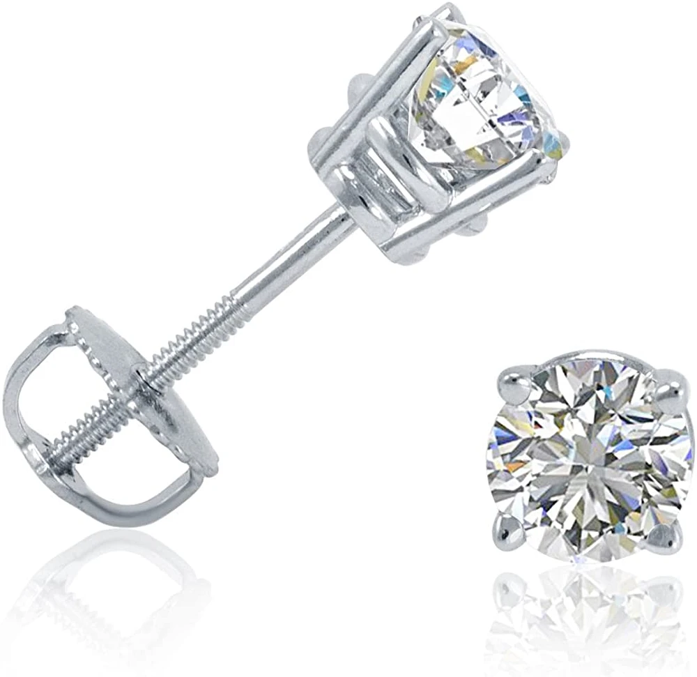 .33ct Diamond Solitaire Stud Earrings
