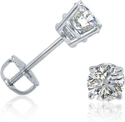 .33ct Diamond Solitaire Stud Earrings