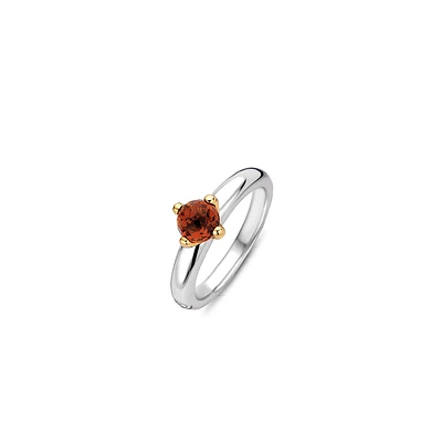 Red Cognac Glimmer Ring