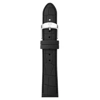 18MM Black Silicone Strap
