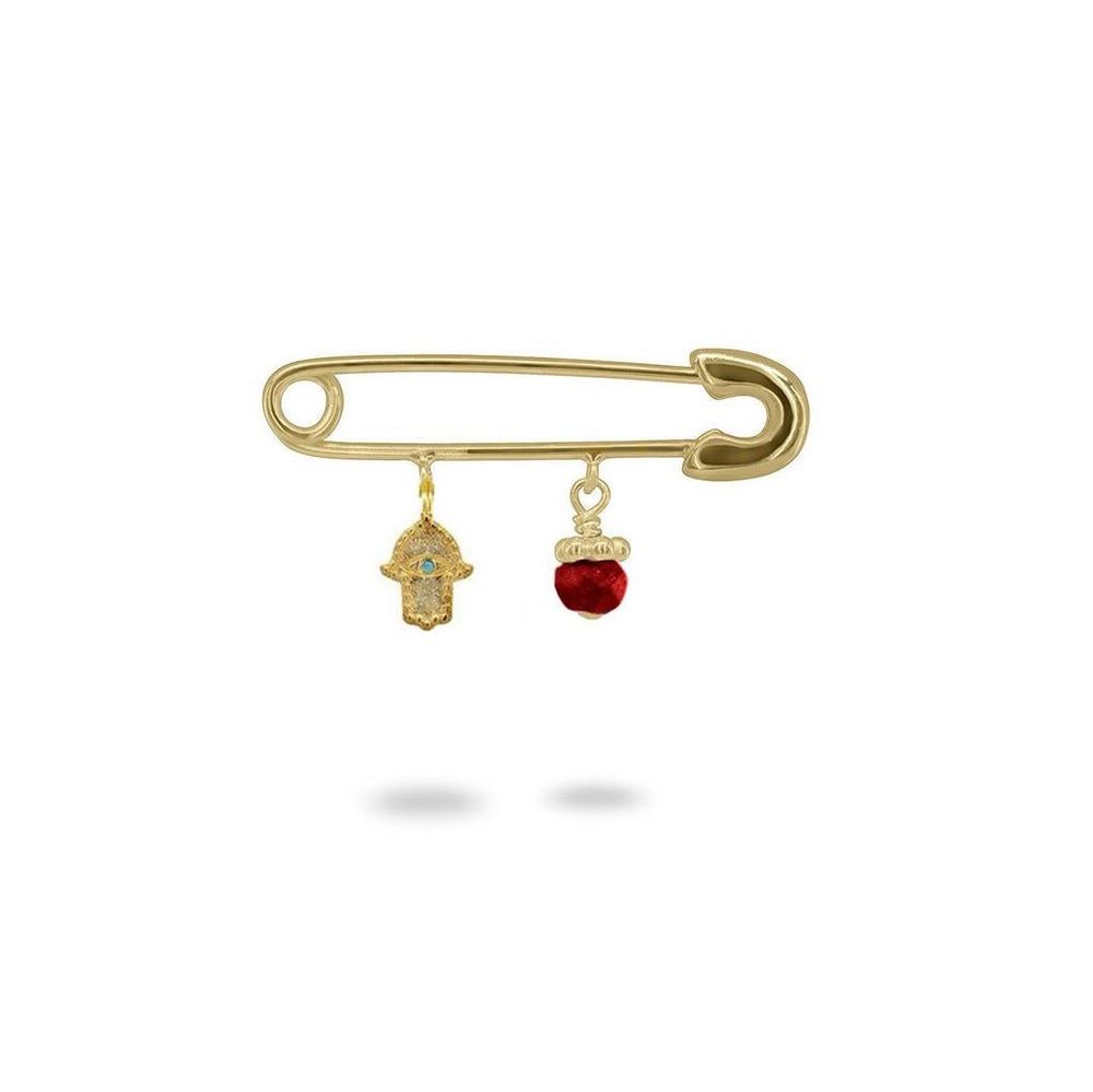 Hamsa Ruby Baby Pin