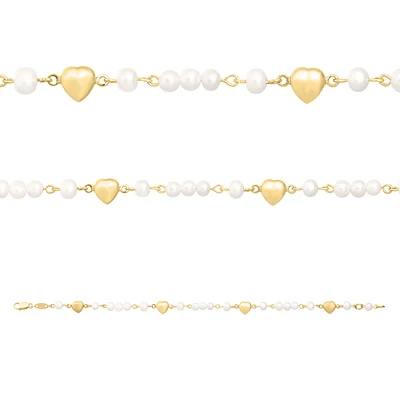 Heart and Pearls Kids Bracelet