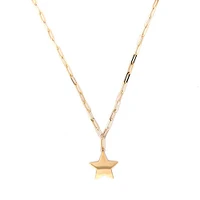 Paper Clip Large Star Necklace
