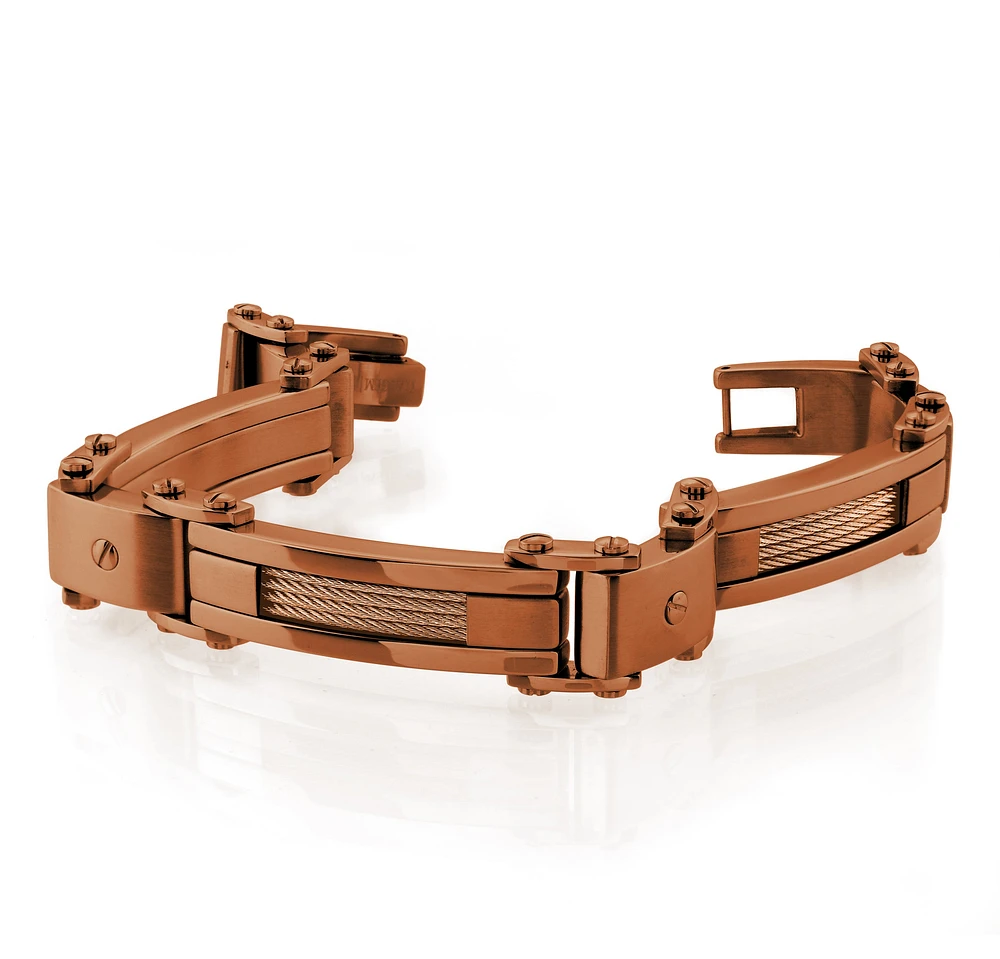 Coffee IP Steel Cable Bracelet