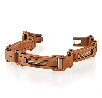 Coffee IP Steel Cable Bracelet