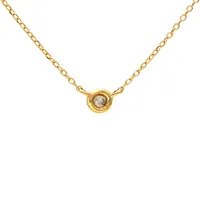 Bezel Diamond .02ct Necklace