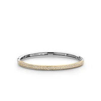 Pave Sparkle Golden Bangle Bracelet