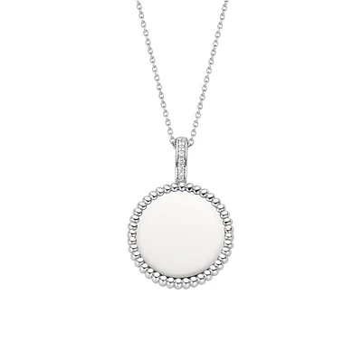 Polished Silver Disk Necklace