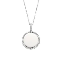 Polished Silver Disk Necklace