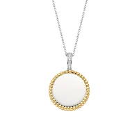 Polished Disk Two Tone Necklace