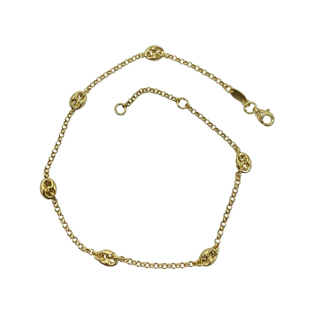 Puffed Mariner Stations Ankle Bracelet