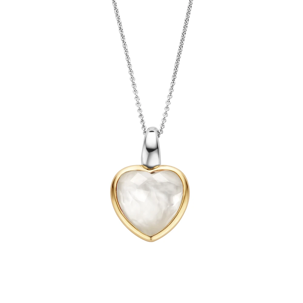 Milky White Heart Necklace