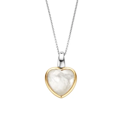 Milky White Heart Necklace