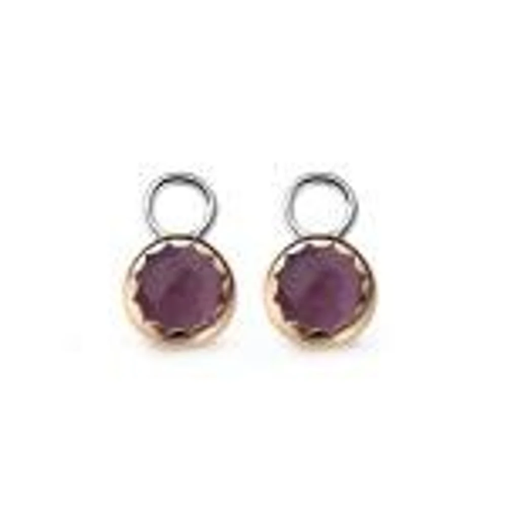 Dark Purple Stones Ear Charm
