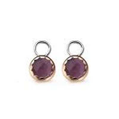 Dark Purple Stones Ear Charm