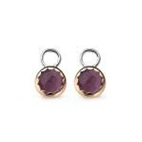 Dark Purple Stones Ear Charm