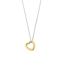 Unique Heart Two Tone Necklace