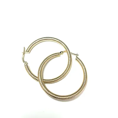 Ribbed 3MM Hoop Earrings