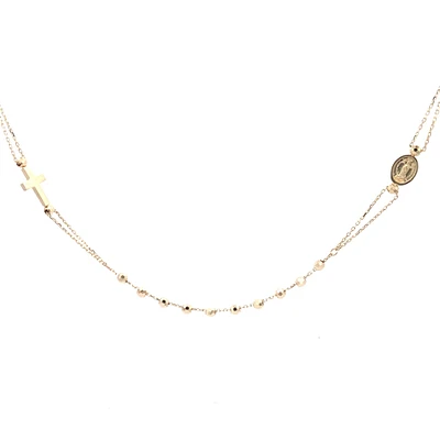 Rosary Necklace Diamond Cut