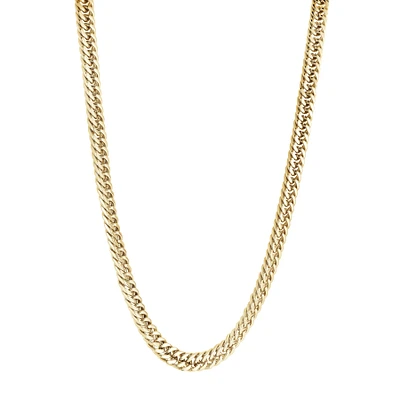 Double Curb Yellow IP Steel Chain