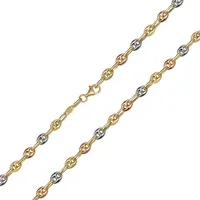 Tri Gold 5MM Puffed Mariner Chain