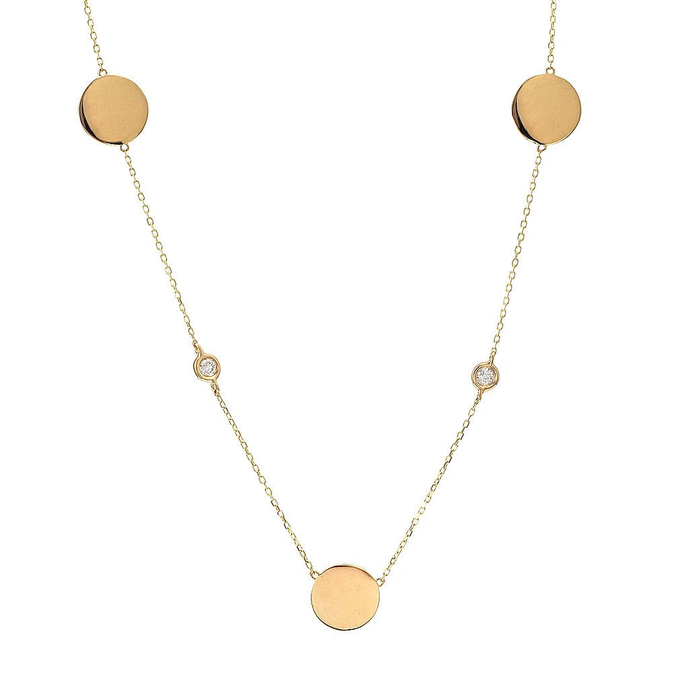 Three Disk Diamonds Necklace