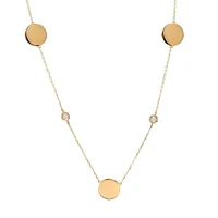Three Disk Diamonds Necklace