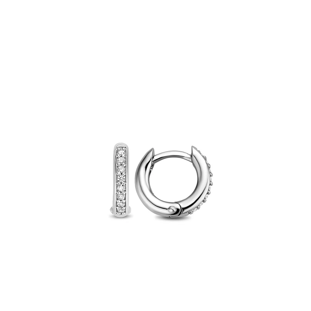 Basic Pave 14MM Huggie Earrings