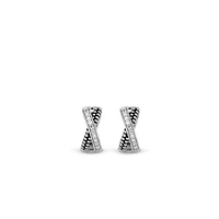Cross Texture Huggie Earrings