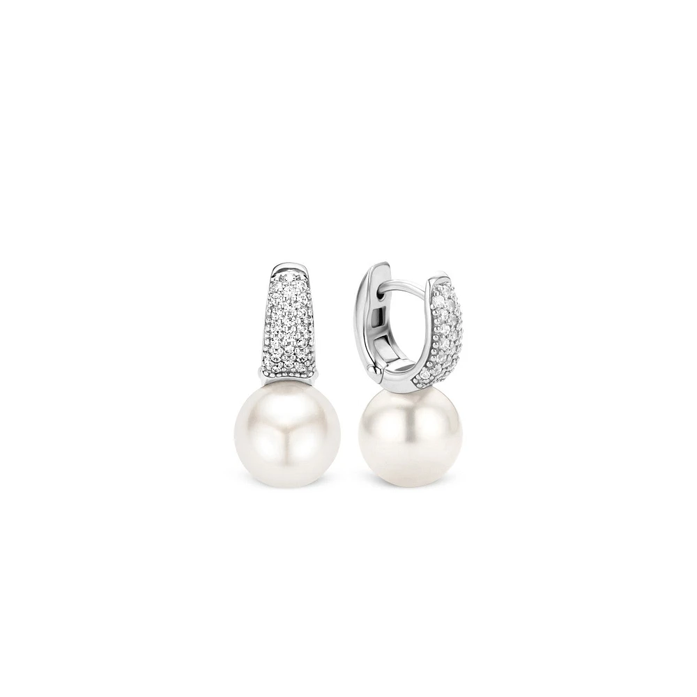 Pave Pearl Earrings