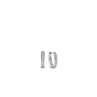 Oval Huggie Pave Earrings